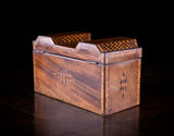 George III Mahogany & Parquetry Domed Tea Caddy