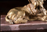 19th Century Gilt Bronze Mastiff Dog