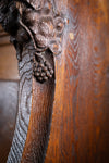 19th Century Golden Oak Foliate Church Pew / Settle