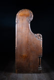19th Century Golden Oak Foliate Church Pew / Settle