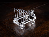 Edwardian Novelty Car Toast Rack by Van Bergh Silver Plate Co.