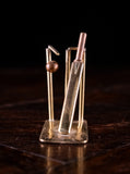 Brass & Copper Stumped Wicket Cricket Desk Weight, c.1930