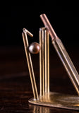 Brass & Copper Stumped Wicket Cricket Desk Weight, c.1930