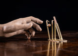 Brass & Copper Stumped Wicket Cricket Desk Weight, c.1930