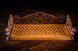 Rosewood & Tunbridgeware Folding Book Stand, c.1860