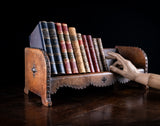 Studded Tan Leather Book Trough, c. 1880