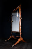 19th Century Mahogany Cheval Mirror