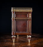 Miniature Louis XVI Mahogany, Bronze & Marble Commode