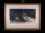 Herbert Dicksee (1862-1942) - 'Waiting For Master'. Signed Etching.