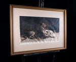 Herbert Dicksee (1862-1942) - 'Waiting For Master'. Signed Etching.