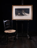 Herbert Dicksee (1862-1942) - 'Waiting For Master'. Signed Etching.