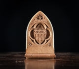 Oxford University Arms Carved Oak Book Slide