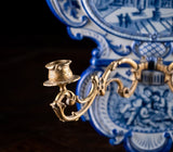 Villeroy & Boch Delft Ormolu Wall Sconce, c.1895