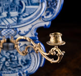 Villeroy & Boch Delft Ormolu Wall Sconce, c.1895