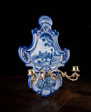 Villeroy & Boch Delft Ormolu Wall Sconce, c.1895