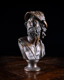 French Bronze Bust of Ajax, c.1880