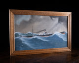 F. Corpuz (fl.1909) - Blue Cross Steamer In A Storm.