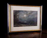 Thomas William Morley (1859-1925) - Moonlit Coastal Landscape.