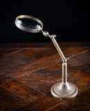 Large Brass Angle-Poise Library Magnifying Glass, c.1910