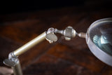 Large Brass Angle-Poise Library Magnifying Glass, c.1910