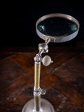 Large Brass Angle-Poise Library Magnifying Glass, c.1910