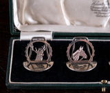 Four Silver Animal Menu Holders by A. Wilcox, Chester, 1937-38