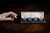 Four Silver Animal Menu Holders by A. Wilcox, Chester, 1937-38