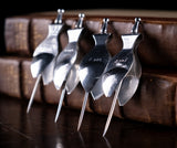 Rare Set Of Four Silver Cocktail Lemon Wedge Squeezers by Richard Comyns, 1930.