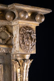Large Regency Painted Pier Mirror With Lion Masks