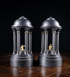 Grand Tour Bronze & Slate Temple Models, c.1880