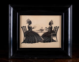 Silhouette of Two Ladies, Signed & Dated 1837.