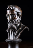 Pair Bronze Busts of Hippocrates and Lysimachus