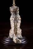 Pair Of Standing Terrier Dog Brass Candlesticks, c.1910