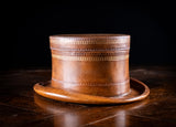 Maitland-Smith Leather 'Top Hat' Storage Box