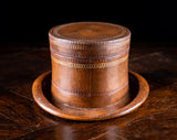 Maitland-Smith Leather 'Top Hat' Storage Box