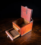 Large 19th Century Red Painted Salt Box