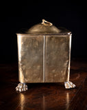 Brass Coal / Kindling Bin With Ram & Paw Feet, c.1890