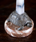 19th Century Bronze and Agate Rotating Tortoise