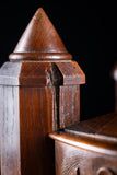 19th Century Irish Carved Oak Castle Jewellery Box
