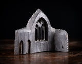 Rare Irish Bog Oak Miniature Gothic Architectural Ruin, c.1860