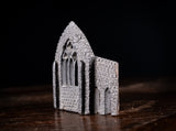 Rare Irish Bog Oak Miniature Gothic Architectural Ruin, c.1860