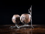 Large Bronze & Coconut Table Vesta, c.1880
