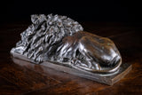 After Antonio Canova (1757-1822) Large Bronze Recumbent Lion - Harrington Antiques