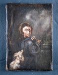 After Sir Joshua Reynolds (1723 - 92) - 'Piping Shepherd Boy'. Oil. - Harrington Antiques