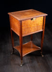 Arts & Crafts Oak Brass Work Table - Harrington Antiques