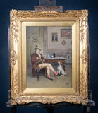 Arturo Orselli (Italian, 19th Century) - A Treat From The Master's Table. Oil On Canvas. - Harrington Antiques