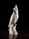 Carved Alabaster Parrot & Cockatoo, c.1920 - Harrington Antiques