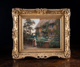 Charles William Norton (c.1870 - 1946) - Thatched Cottage At Twilight - Harrington Antiques