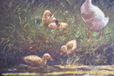 Constant David Ludovic Artz (1870 - 1951) - Ducks By A Pond. Oil On Board. - Harrington Antiques