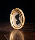 Early 19th Century Gilded Silhouette Portrait Of A Lady - Harrington Antiques